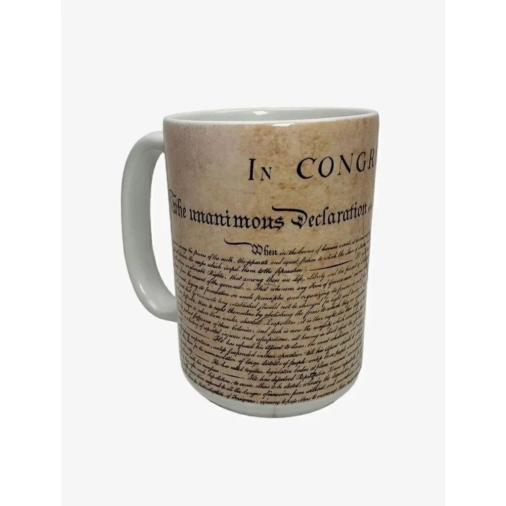 US Declaration of Independence July 4, 1776 America Coffee Mug Cup Ceramic